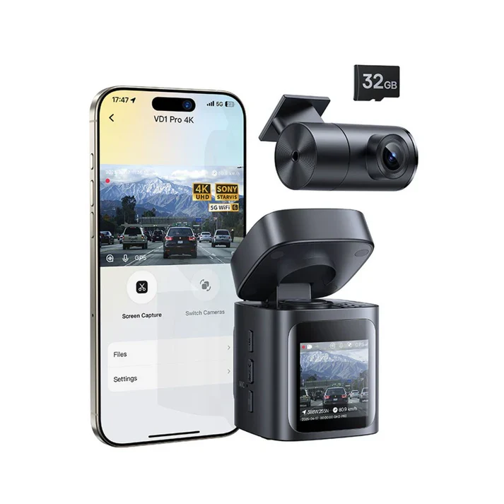 Baseus PrimeTrip VD1 Pro Dash Cam 4K Super Capacitor Version - Black