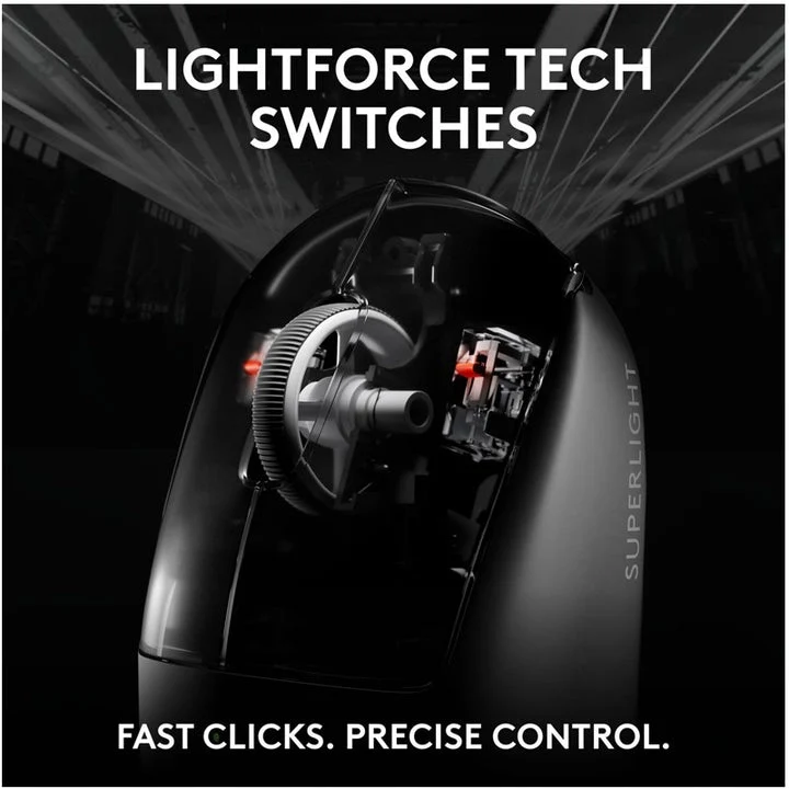 Logitech PRO X SUPERLIGHT 2c Compact Wireless Gaming Mouse - Black