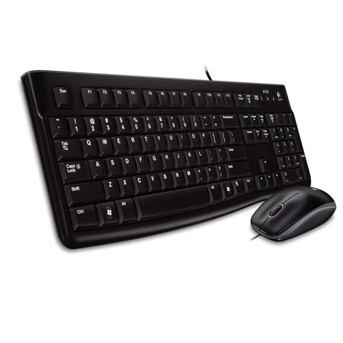Logitech MK120 Wired Keyboard & Mouse Combo Arabic/English – Black