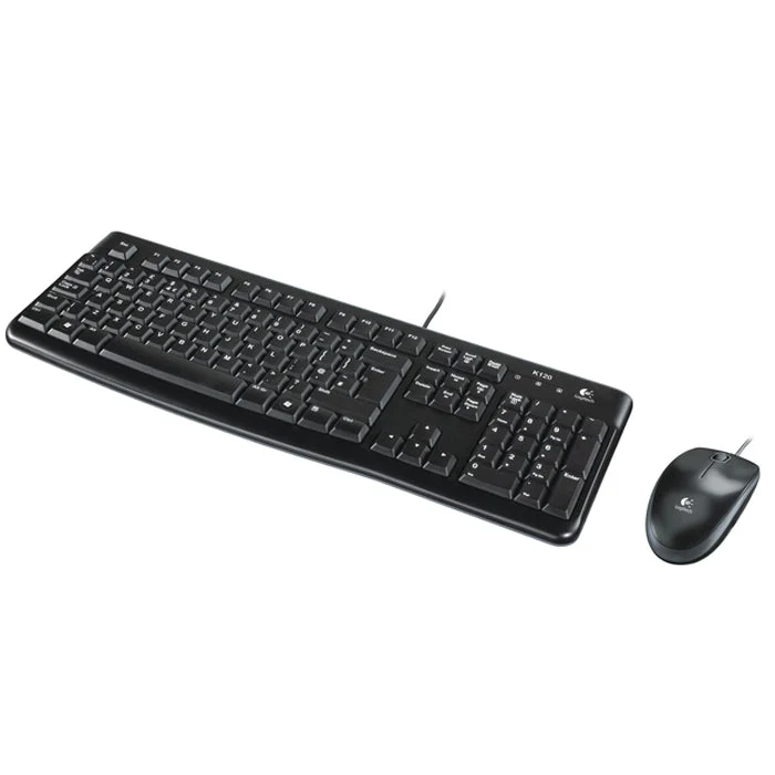 Logitech MK120 Wired Keyboard & Mouse Combo Arabic/English – Black