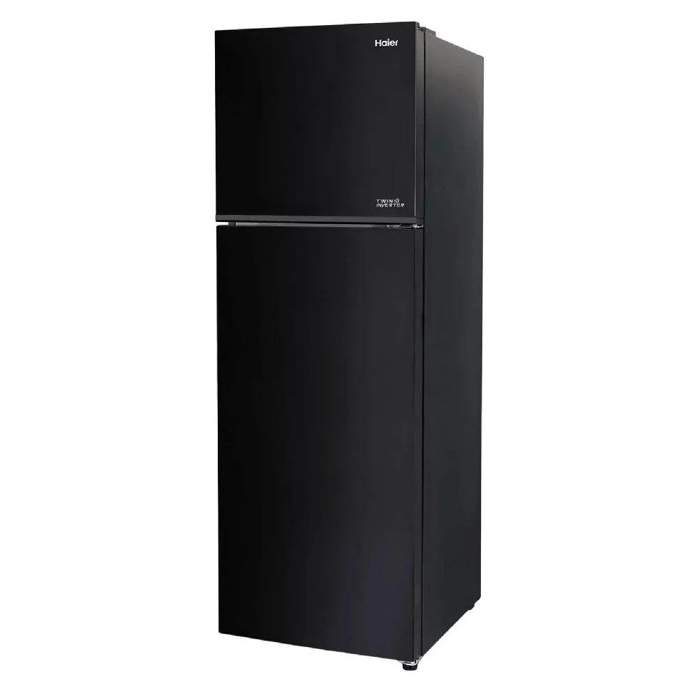 Haier Top Mount Refrigerator – 12.6 CFT / 357 L Top Freezer Fridge (Black)