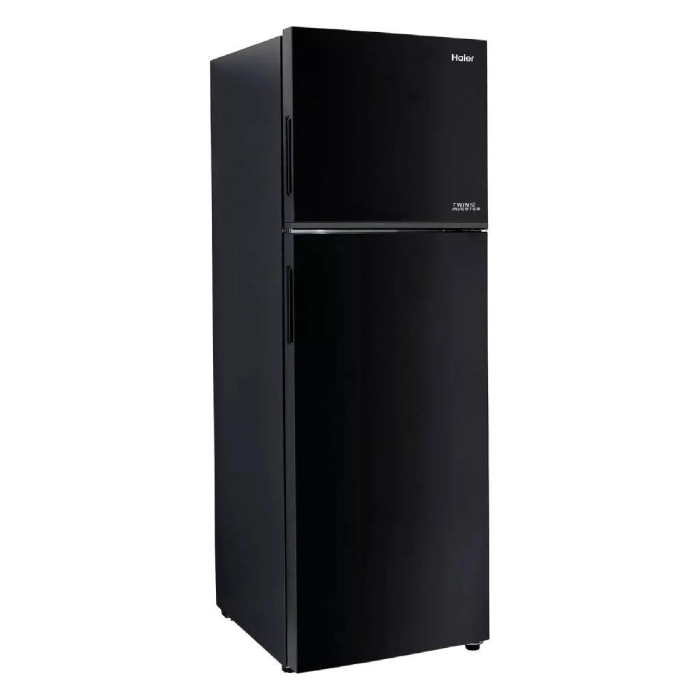 Haier Top Mount Refrigerator – 12.6 CFT / 357 L Top Freezer Fridge (Black)