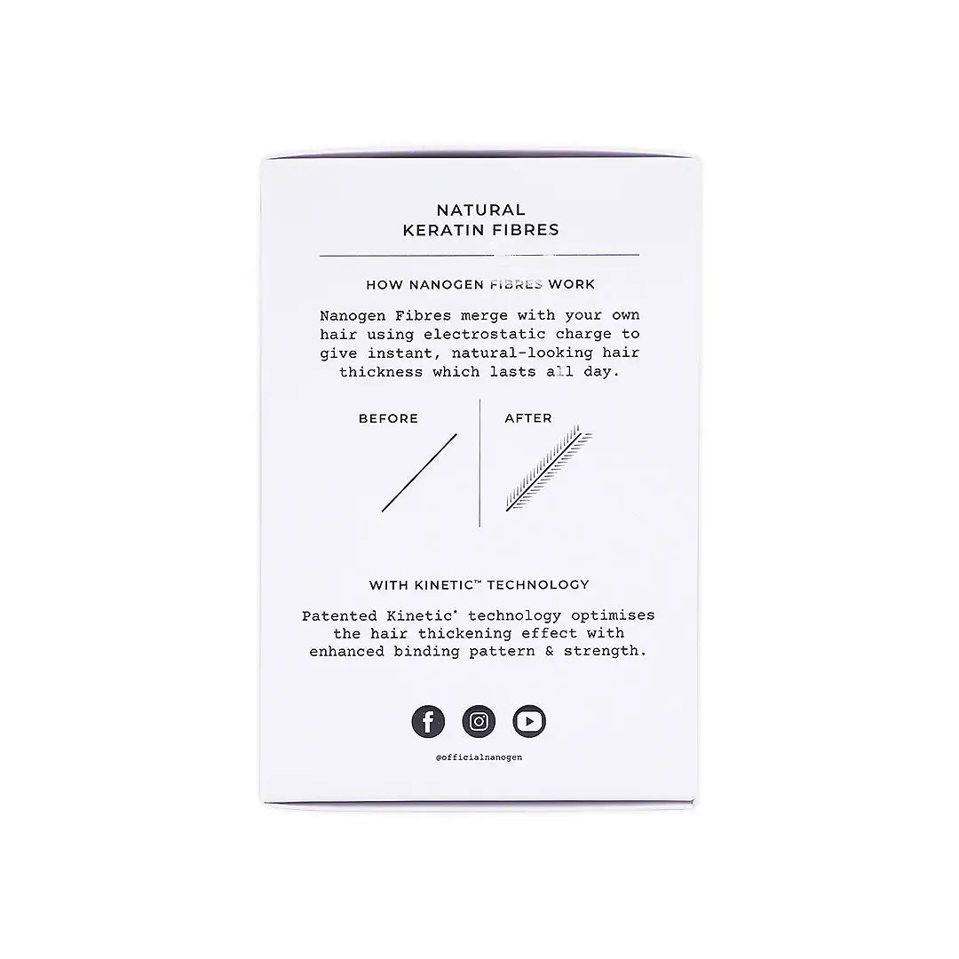 Nanogen Keratin Hair Fibres, 15g - Black