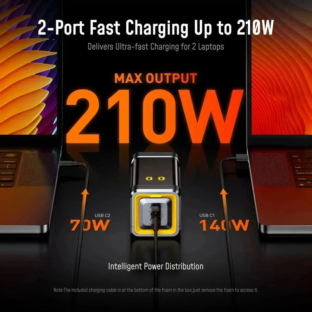 AOHI FUTURE STARSHIP PRO 210W 10000mAh Power Bank PD3.1 240W USB-C Fast Charging Cable