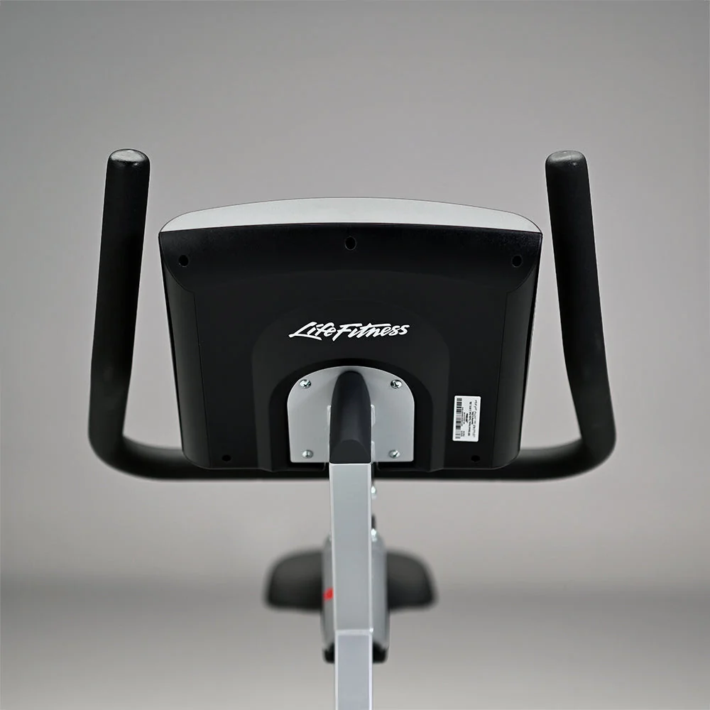 Life Fitness C1 Upright Bike Go Console Home Exercise Bike Compact Cardio Machine