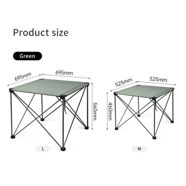 Naturehike Yamami L03 Casual Folding Table - Grey (Medium) (52.5*52.5*42)