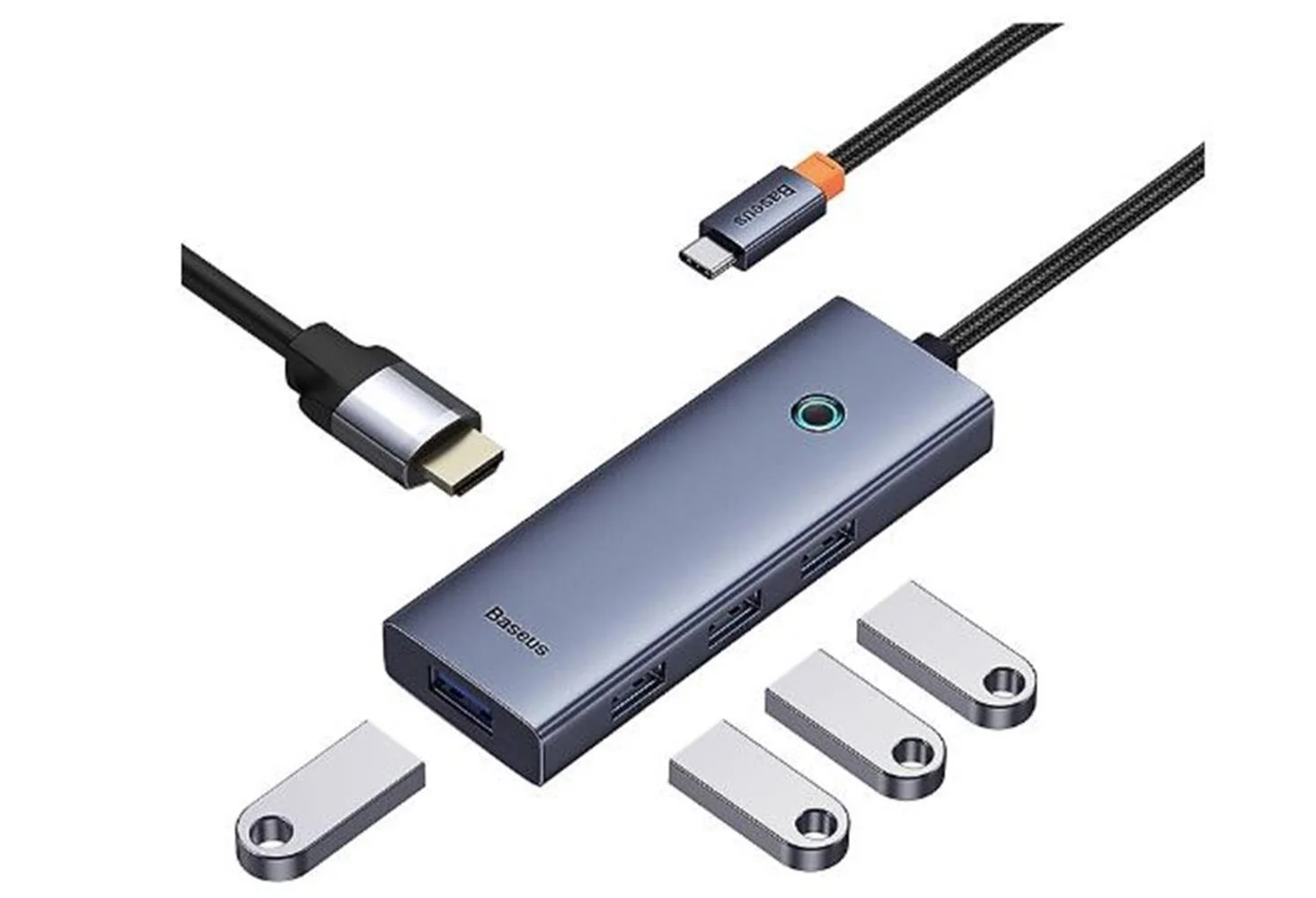 Baseus Ultra Joy Series 7-Port HUB Docking Station - Grey