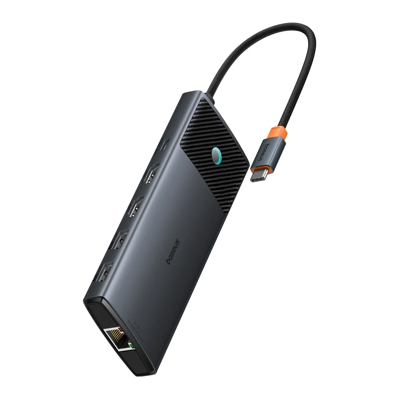 Baseus Metal Gleam II 10-in-1 USB HUB Dual Display - Black