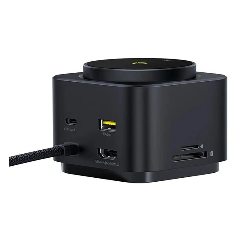 Baseus Mag Pro II 7-in-1 HUB Magnetic Wireless Charging 15W - Black