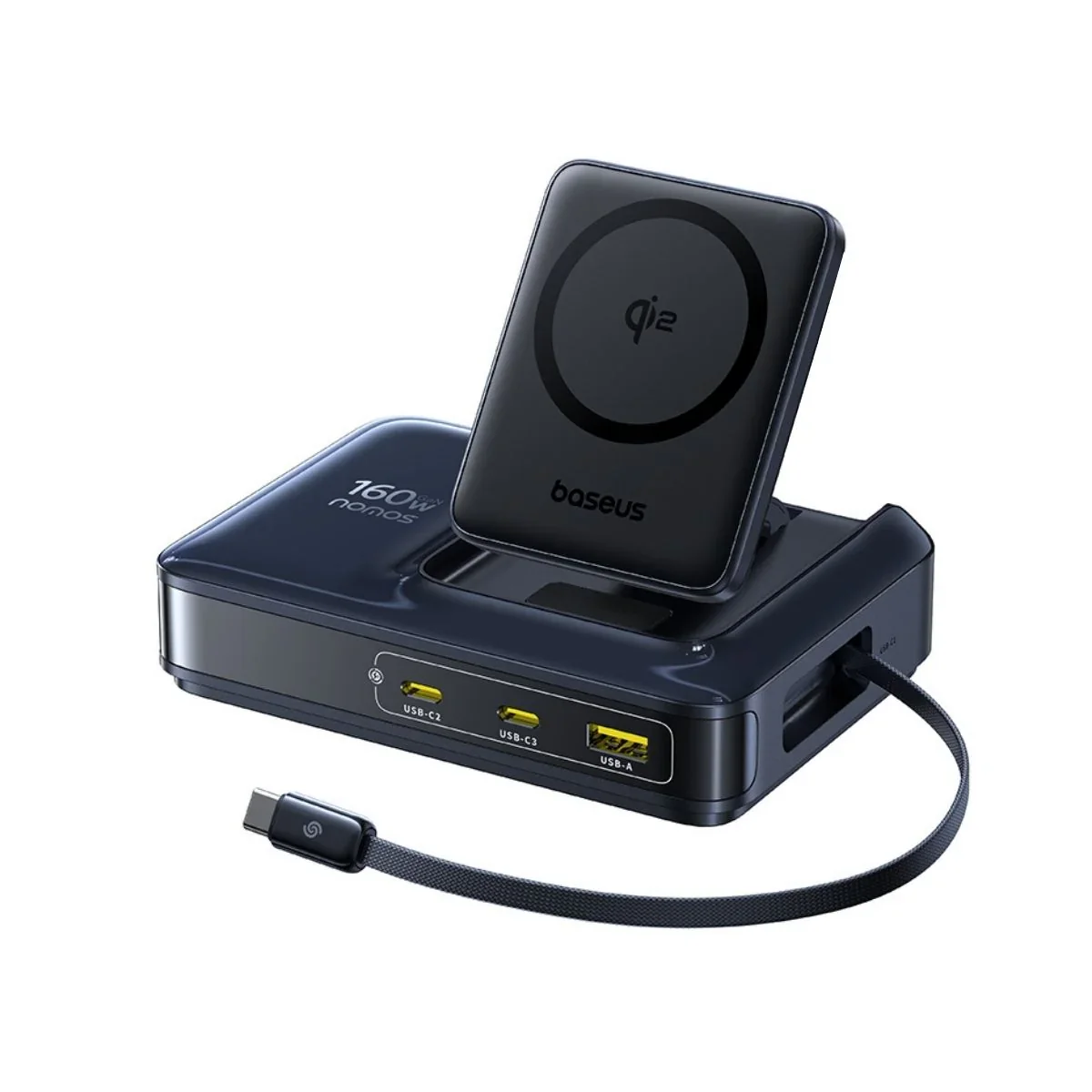 Baseus Nomos Qi2 5-in-1 Desktop Charger 140W - Black