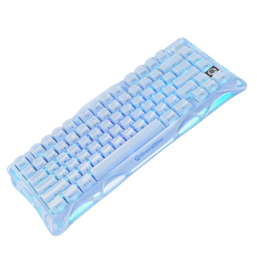 GravaStar Mercury K1 75% Wireless Mechanical Gaming Keyboard_Special Edition - Ice Blue