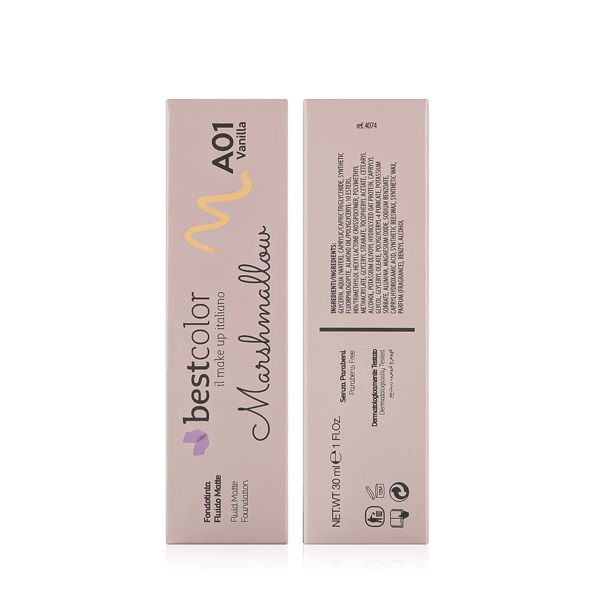 Best Color, Fluid Matte Marshmallow Foundation - NO.A01