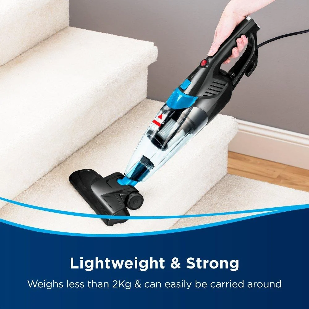 Bissell Featherweight 3-in-1 Upright Hand & Stair Vacuum Cleaner, 450W, 0.5L – Black & Blue (2024E)