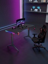 Gamax D2208B RGB Carbon Fiber Gaming Table 120x60x74cm with Mousepad - Black