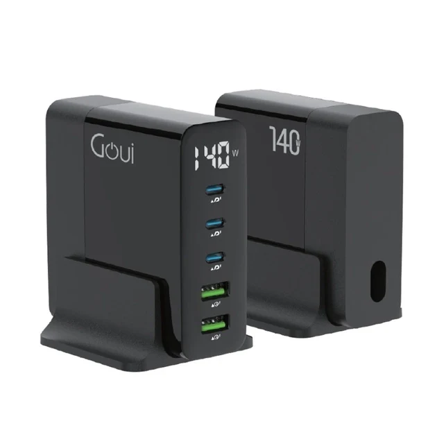 Goui GAN 140 Desktop Charger 5 Ports 140 W - Black