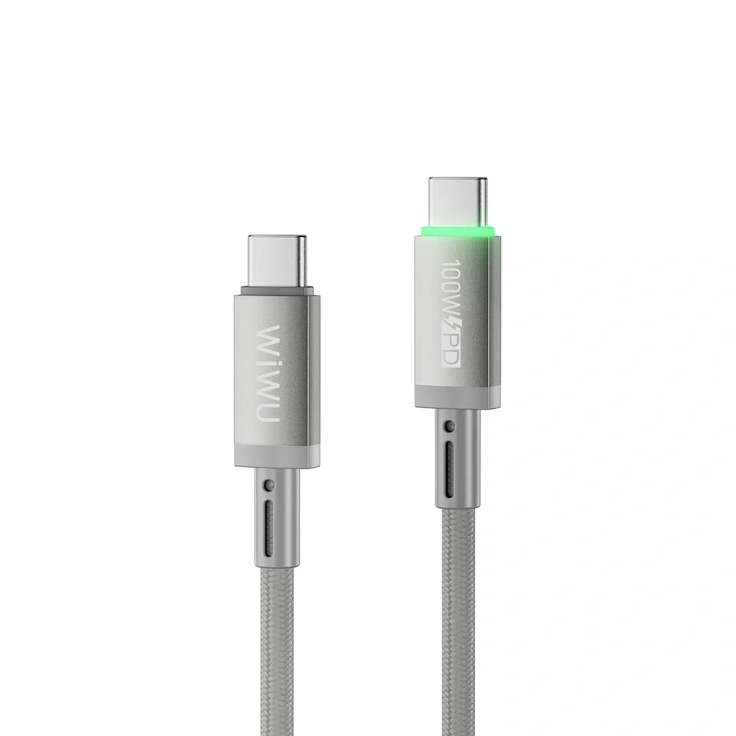 WiWU, 100W Maglink Magnetic USB-C Cable – Fast Charging, Nylon Braided with Zinc Alloy Connectors