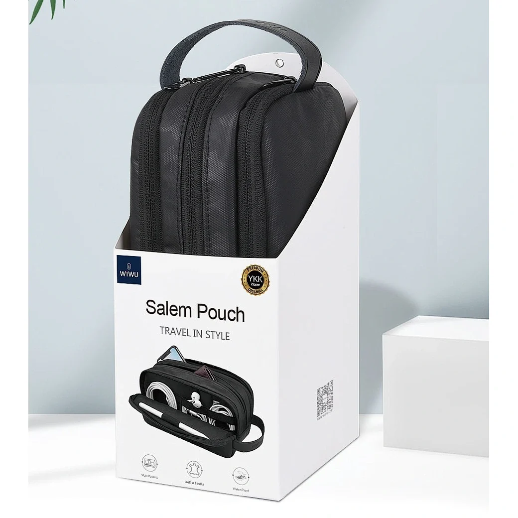 WiWU, Salem Travel Pouch Big Capacity – 3 Layer Waterproof Organizer with YKK Zipper
