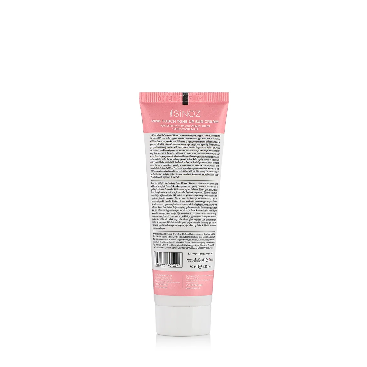 Sinoz, Pink Touch Tone Up Sun Cream SPF 50+ - 50ml