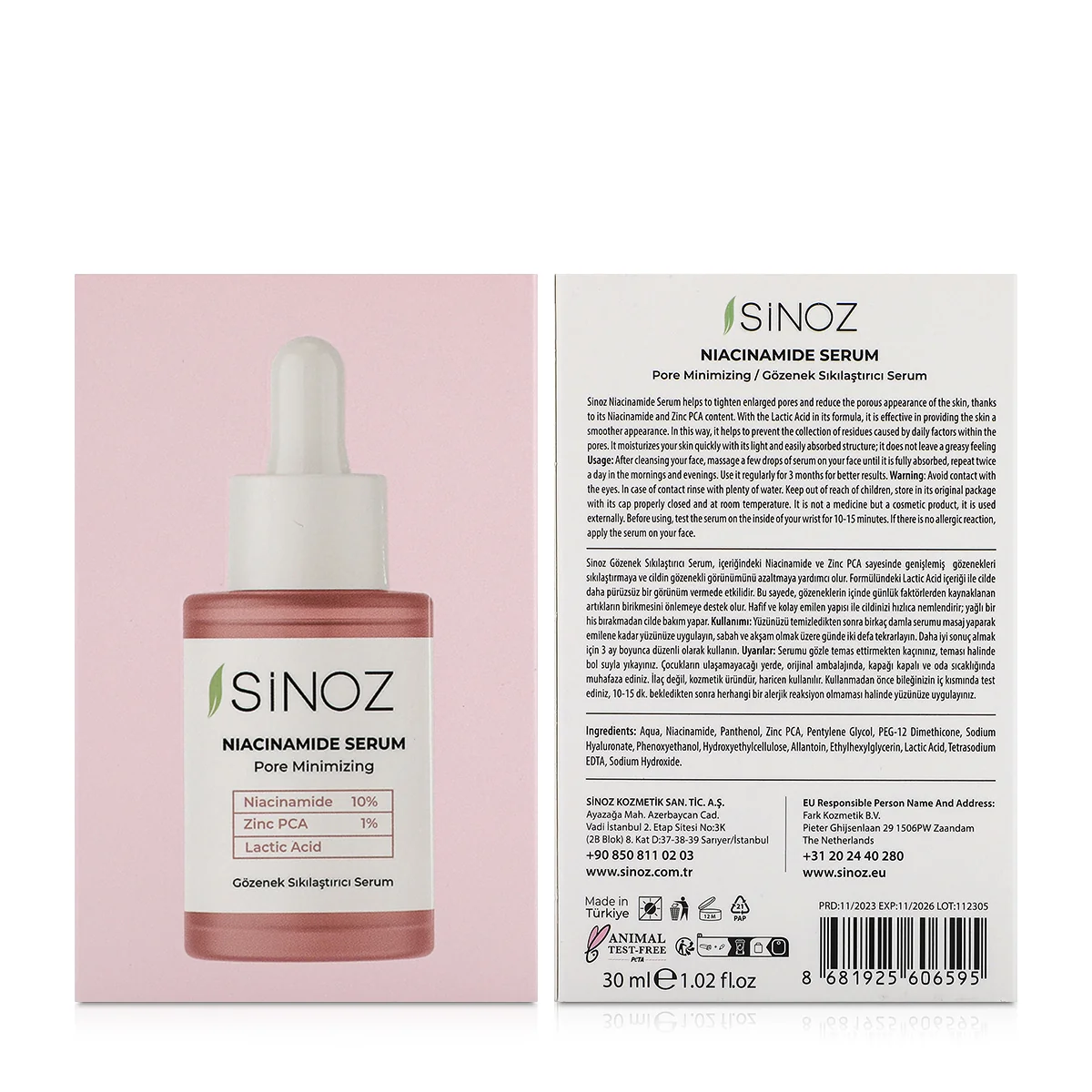 Sinoz, Pore Minimizing Serum - 30ml