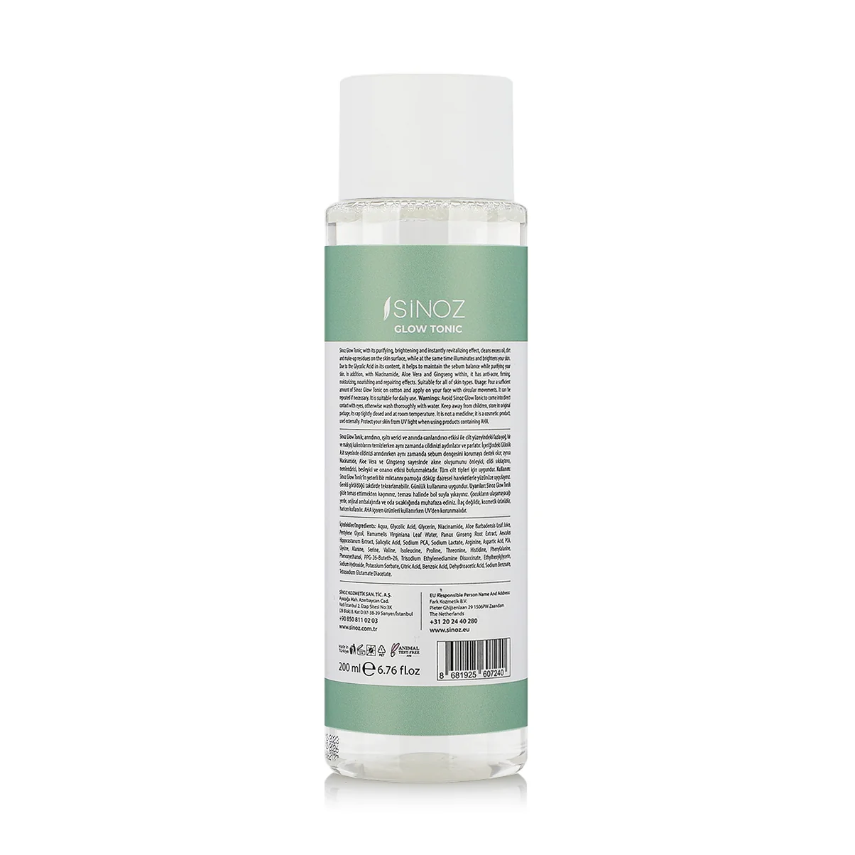 Sinoz, Glow Tonic, 5% Glycolic Acid - 200ml
