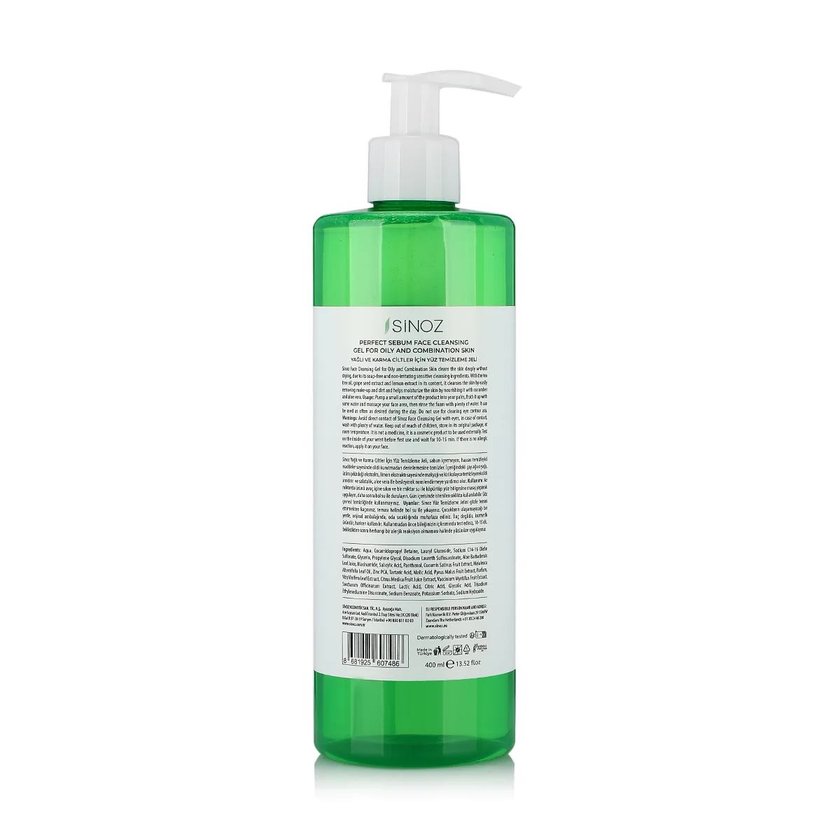 Sinoz, Perfect Sebum Face Cleansing Gel - 400ml