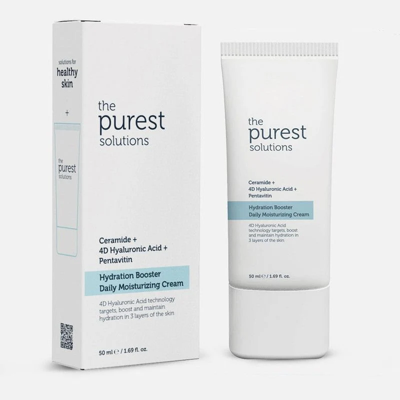 The Purest Solutions, Hydration Booster Daily Moisturizing Cream with Ceramide, 4D Hyaluronic Acid & Pentavitin - 50ml