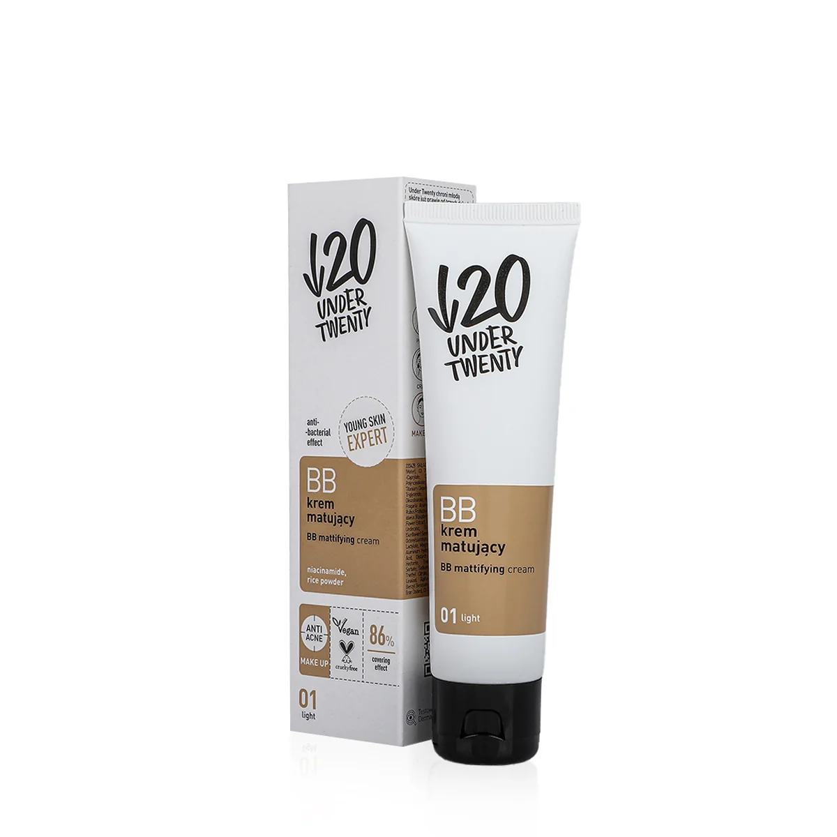 Under Twenty, BB Mattifying Cream 01 Light - 60ml