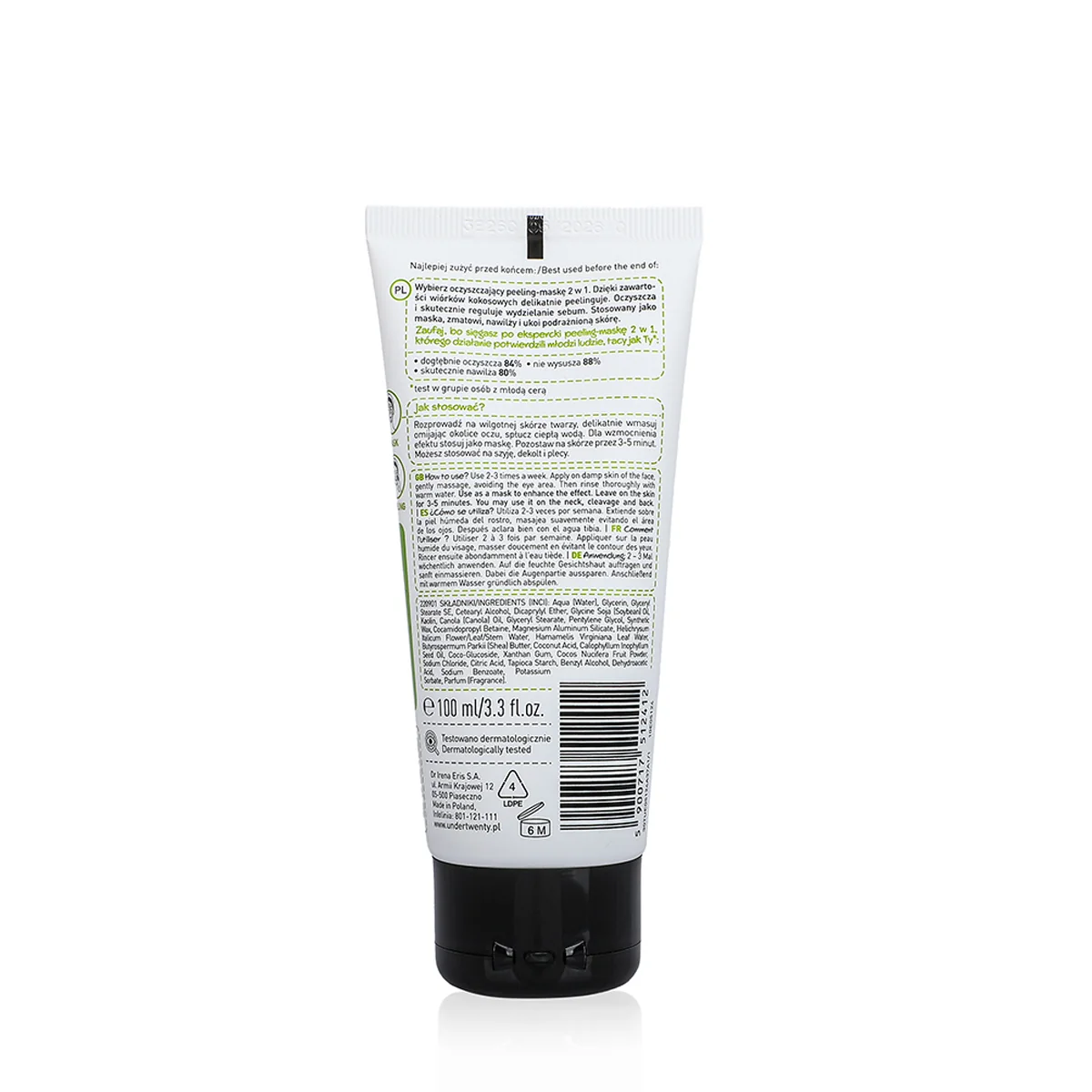 Under Twenty, Cleansing Face Peeling & Mask 2-in-1 - 100ml
