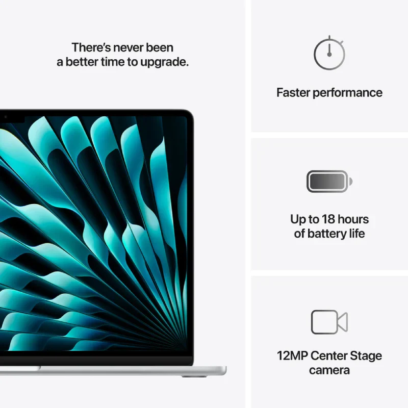 Apple MacBook Air 15.3" M4 10-core CPU, 10-core GPU 16‑core Neural Engine 16GB RAM 512GB SSD - SILVER