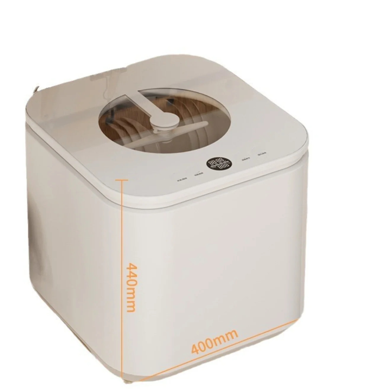 KKF, Mini Portable Desktop Dishwasher 800W Countertop Semi-Integrated with 220V Power