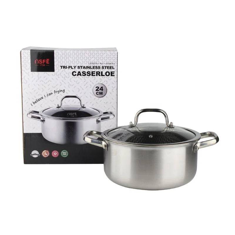 OSFE Casserole 3 Layers Stainless Steel - 32 cm