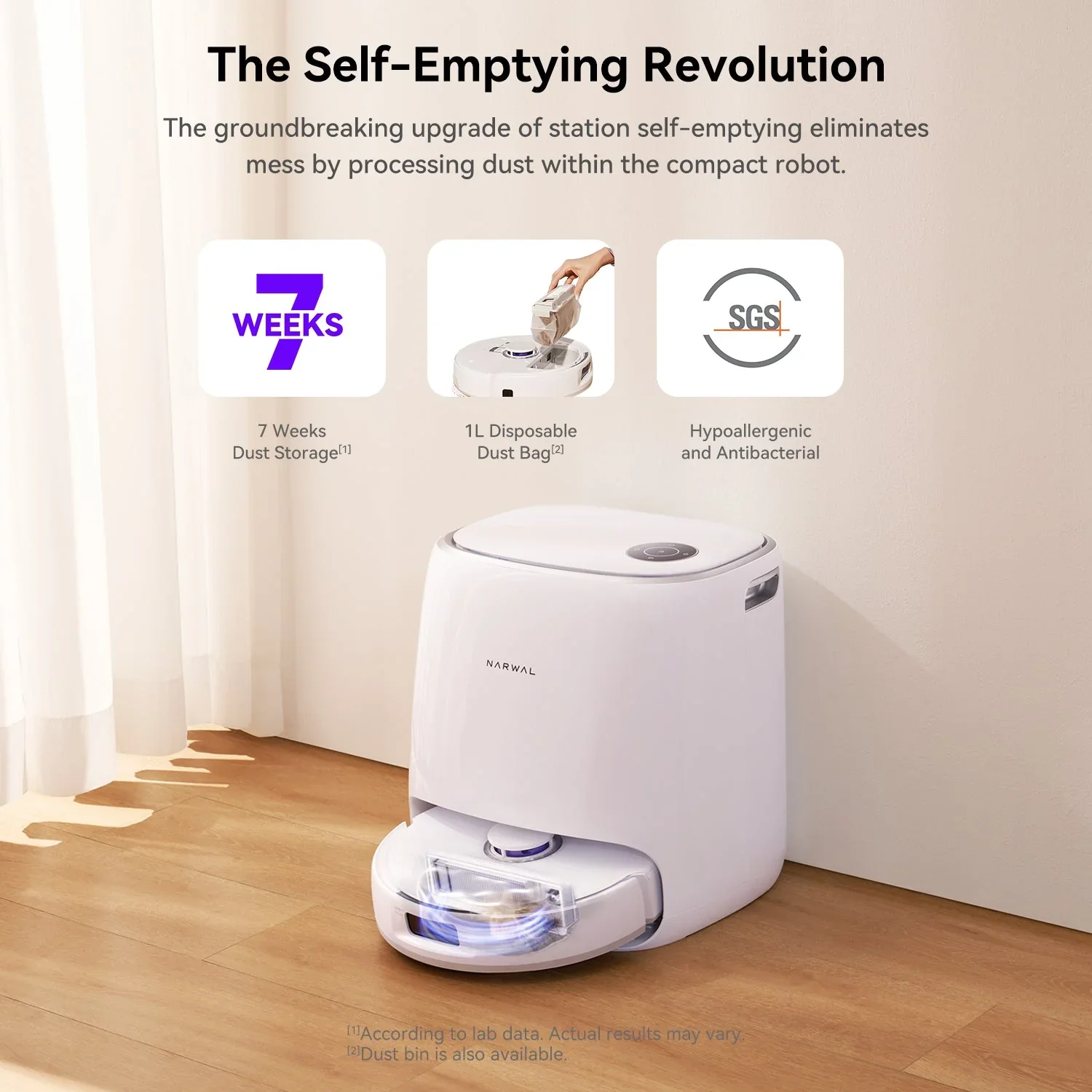 Narwal Freo X Ultra Robot Vacuum & Mop - 8200Pa Suction, 12N Mop, 7 Week Dust, 4.5L Clean Tank