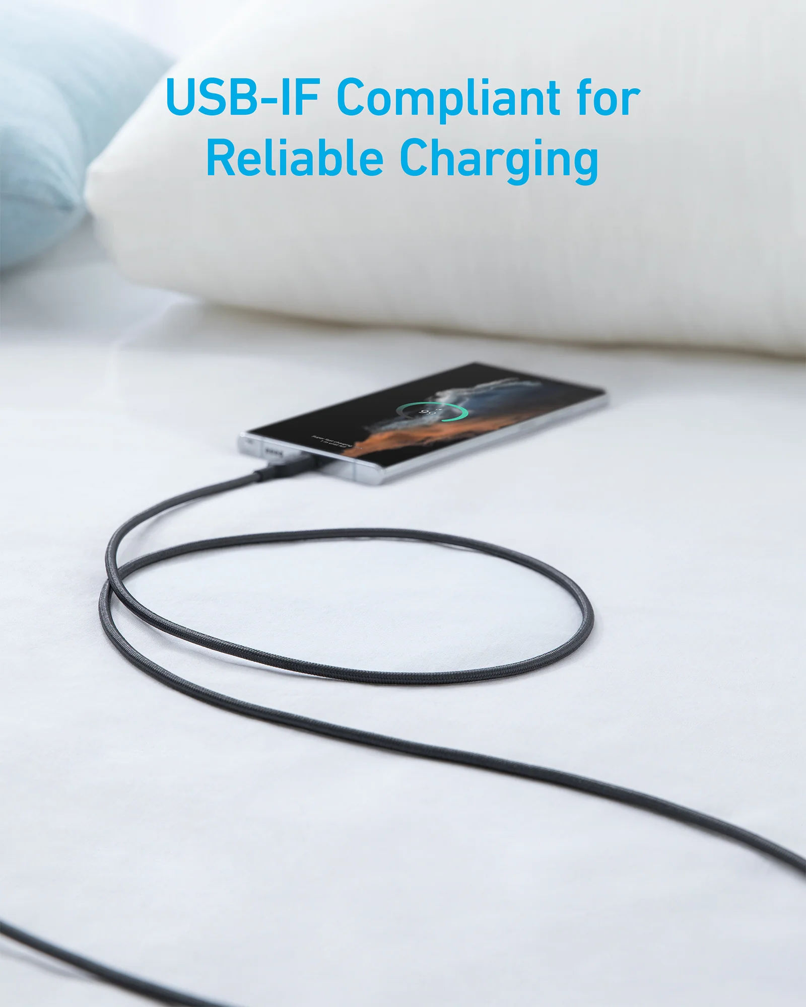 Anker 322 USB-A to USB-C Cable (6ft Braided) Black