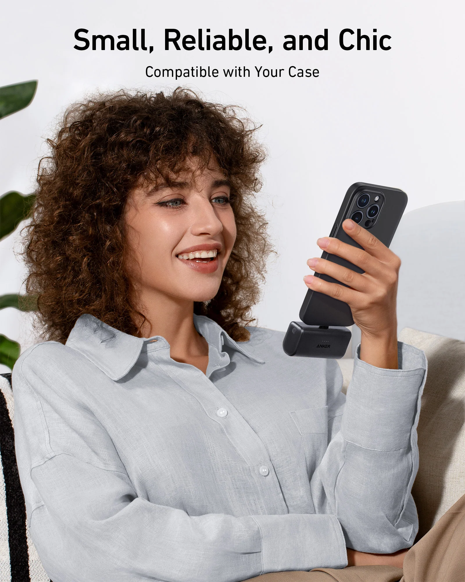 Anker Nano 5000mAh Power Bank – 22.5W Built‑In USB‑C Connector (Cable included)