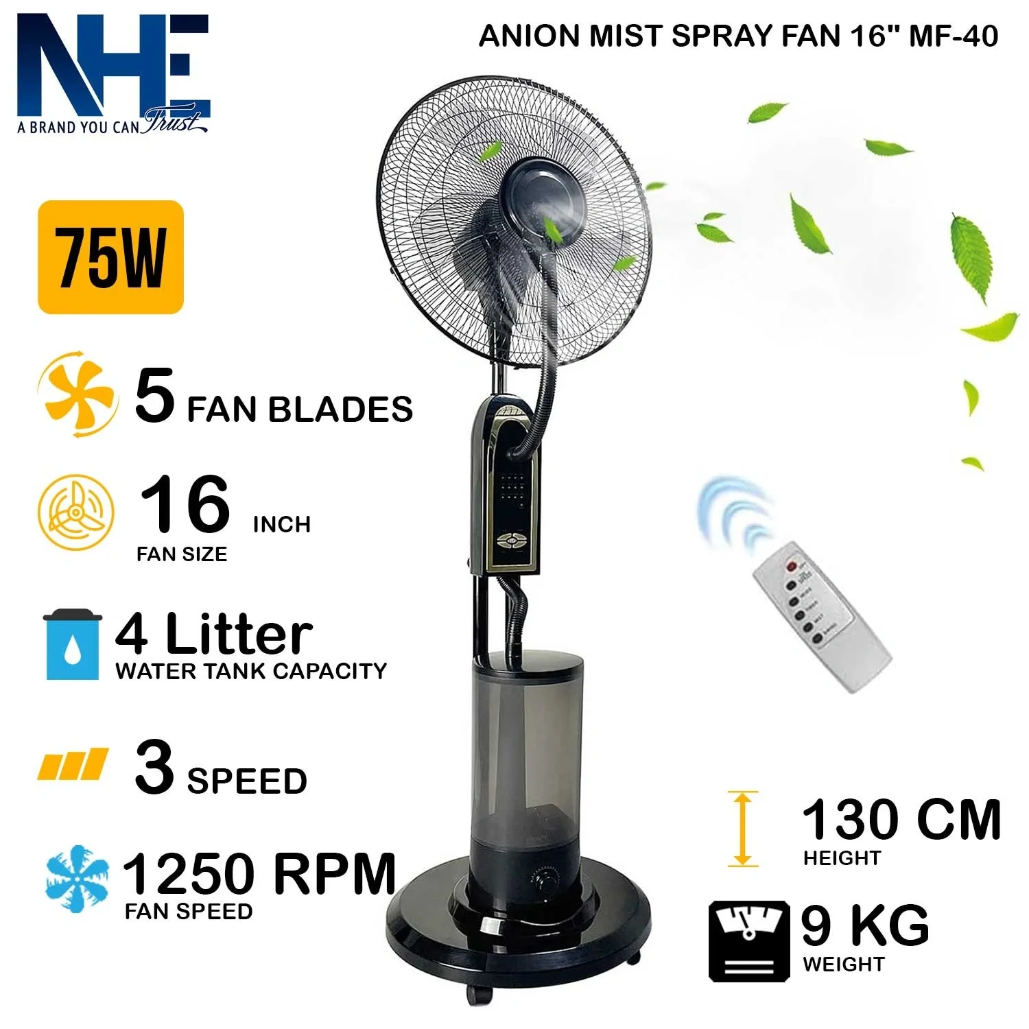 NHE Anion Mist Spray Fan 16