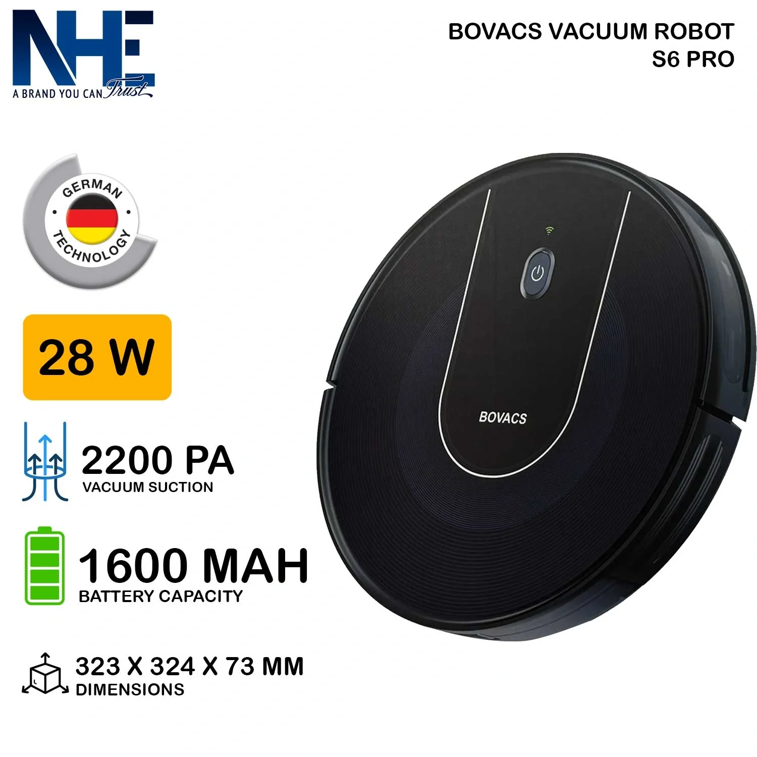 NHE Bovacs Robotic Vacuum Cleaner S6 Pro