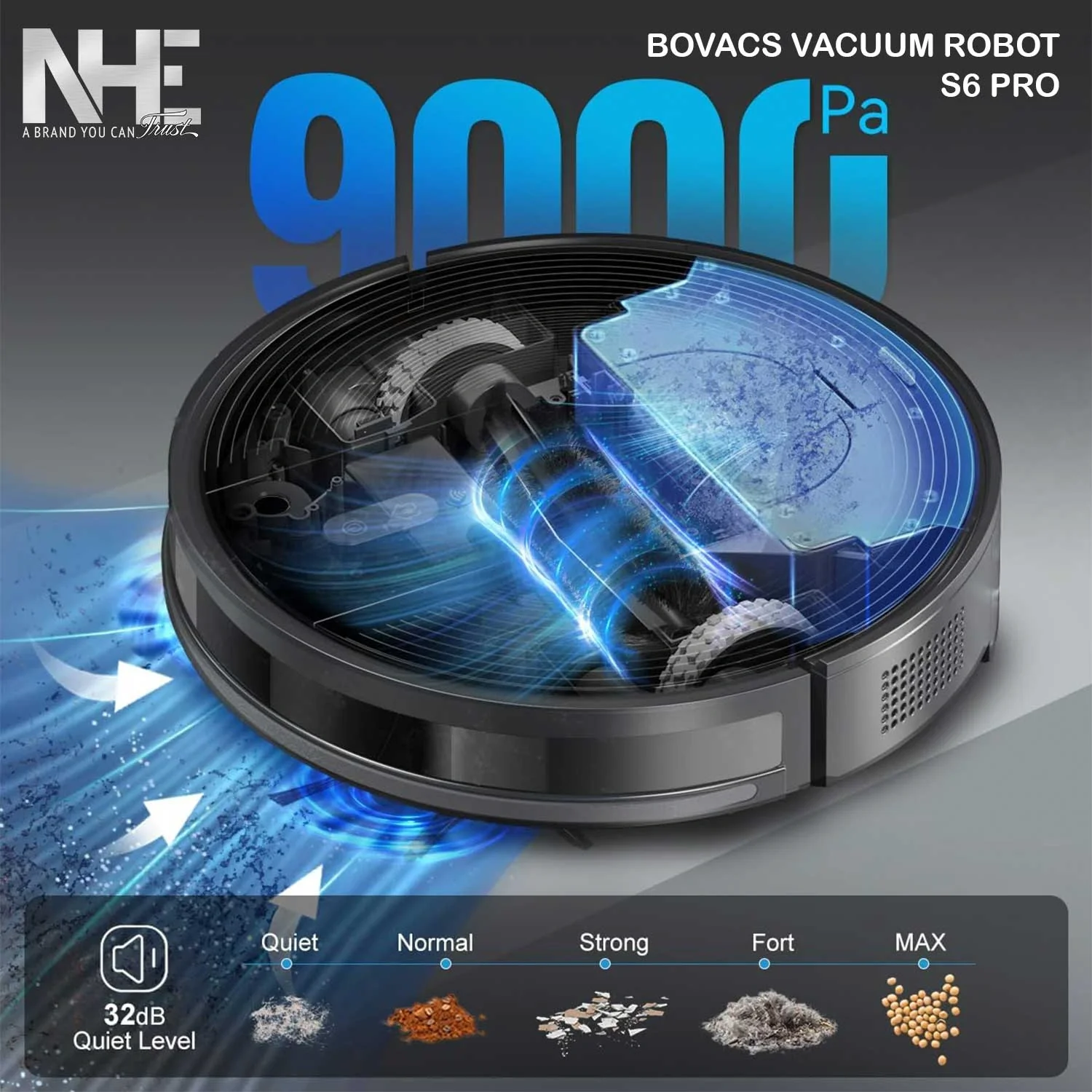 NHE Bovacs Robotic Vacuum Cleaner S6 Pro