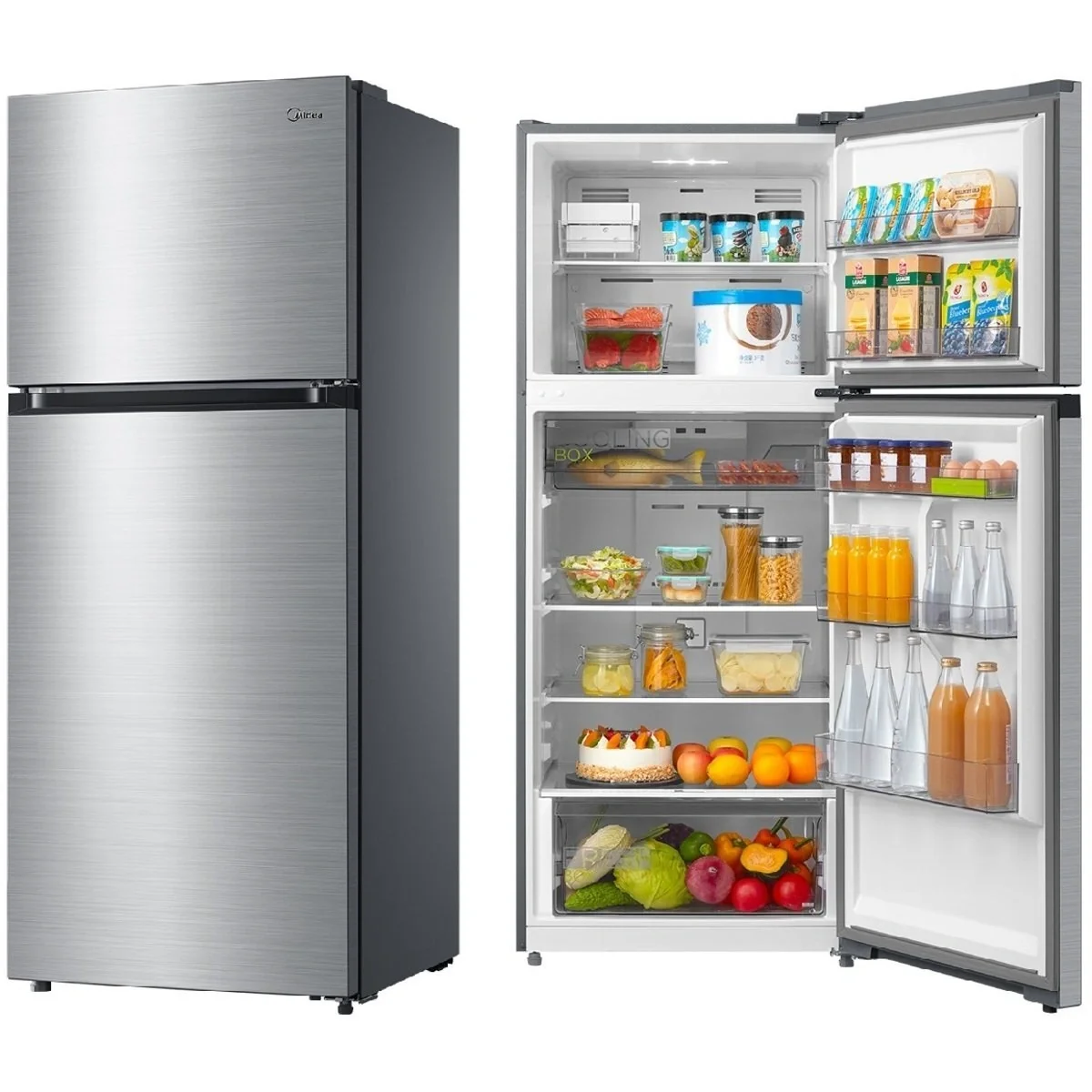 Midea Top Mount Freezer Refrigerator 580 Liters 20.5 CFT - Silver