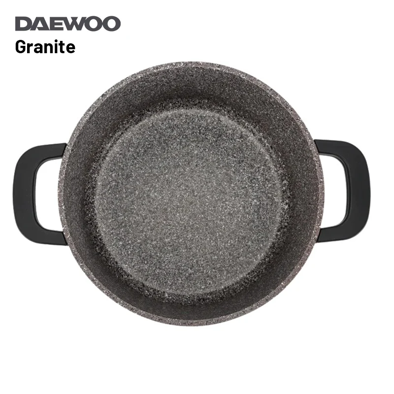 Daewoo 24cm Granite Casserole Pot with Lid - DASAG24 (2-Year Warranty)