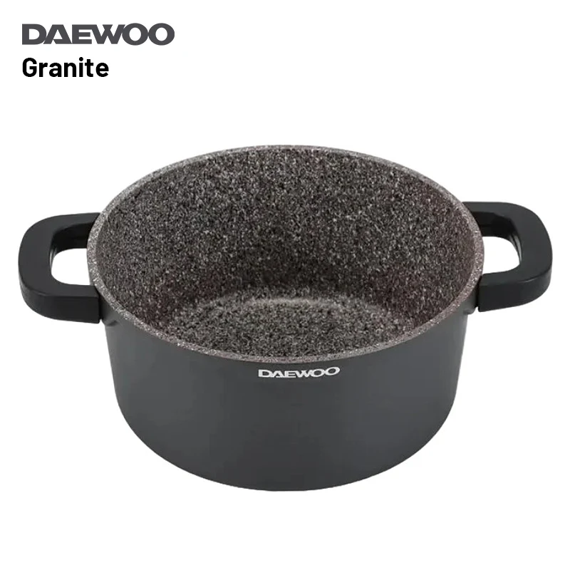 Daewoo 24cm Granite Casserole Pot with Lid - DASAG24 (2-Year Warranty)