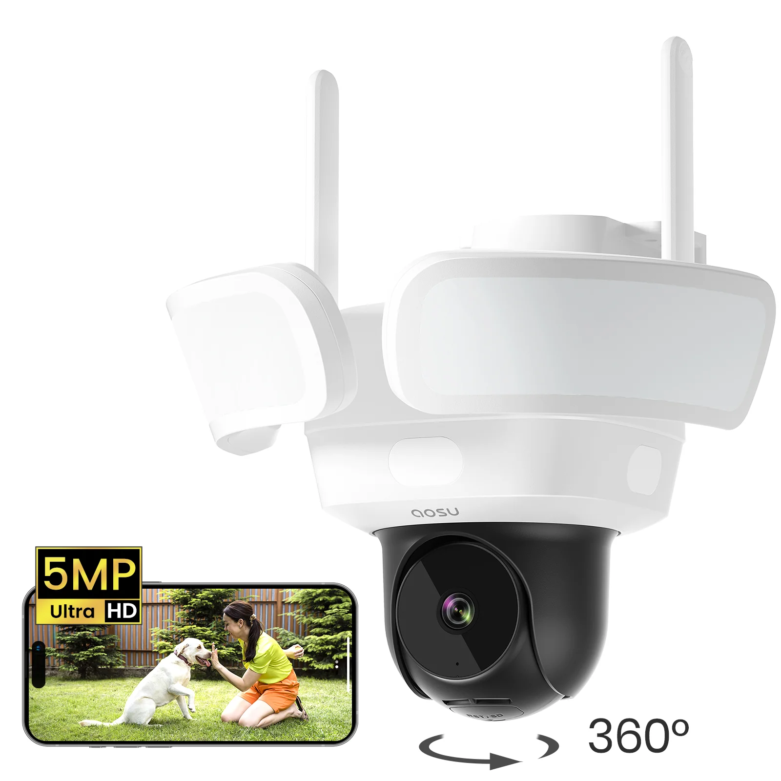 Aosu FloodlightCam Pro L5P - 5MP Outdoor Security Camera