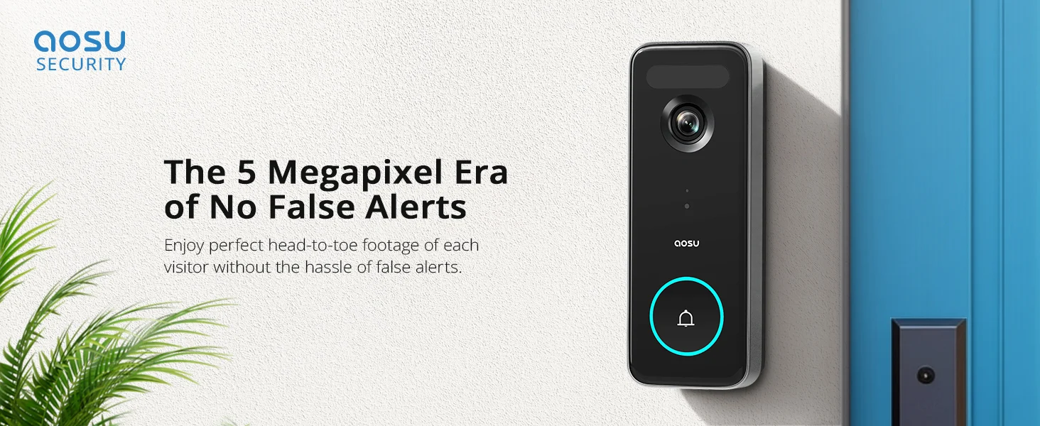 Aosu V8S Video Doorbell Ultra 5MP HD Radar Detection