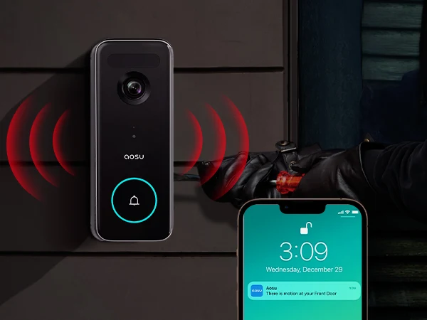 Aosu V8S Video Doorbell Ultra 5MP HD Radar Detection