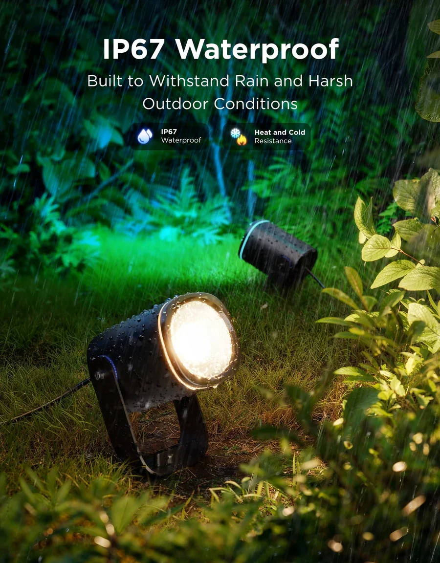 Govee RGBICWW Outdoor Spotlights (2 Pack) - H7093