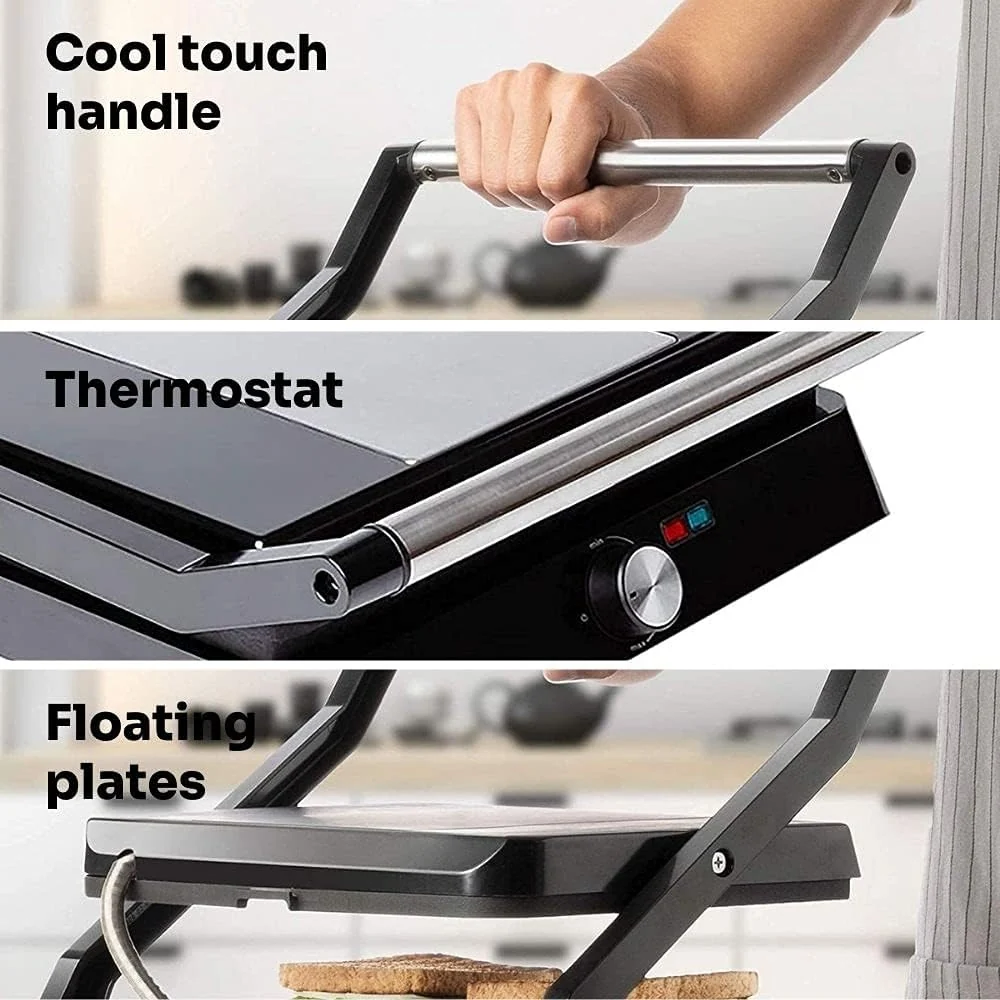 Sumo, Grill Maker 2000W with Adjustable Temperature and 180° Opening – SM-7218