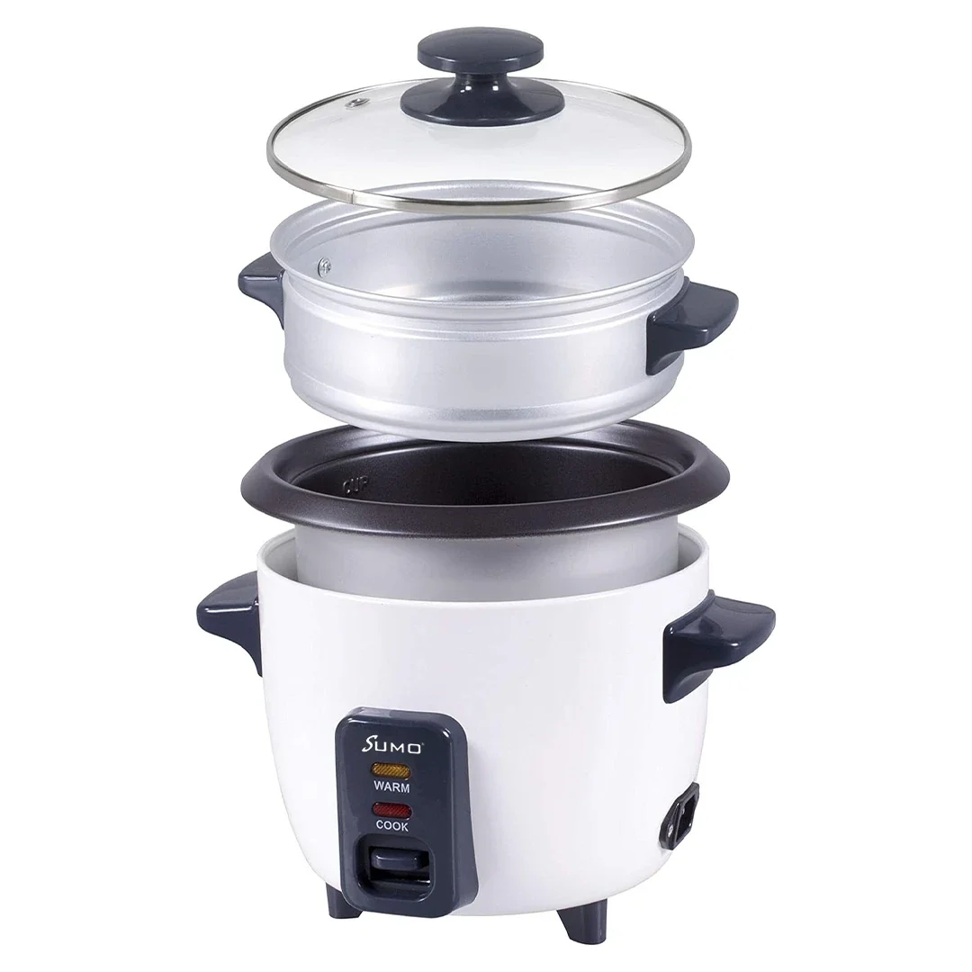 Sumo, Electric Rice Cooker 1L 400W with Non-Stick Bowl and Glass Lid – SX-100