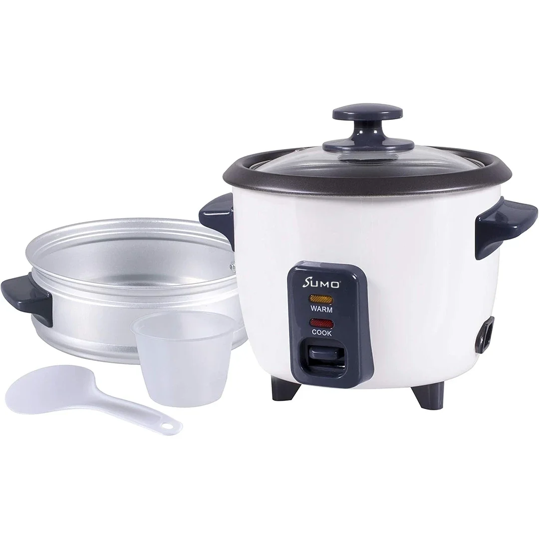 Sumo, Electric Rice Cooker 1L 400W with Non-Stick Bowl and Glass Lid – SX-100