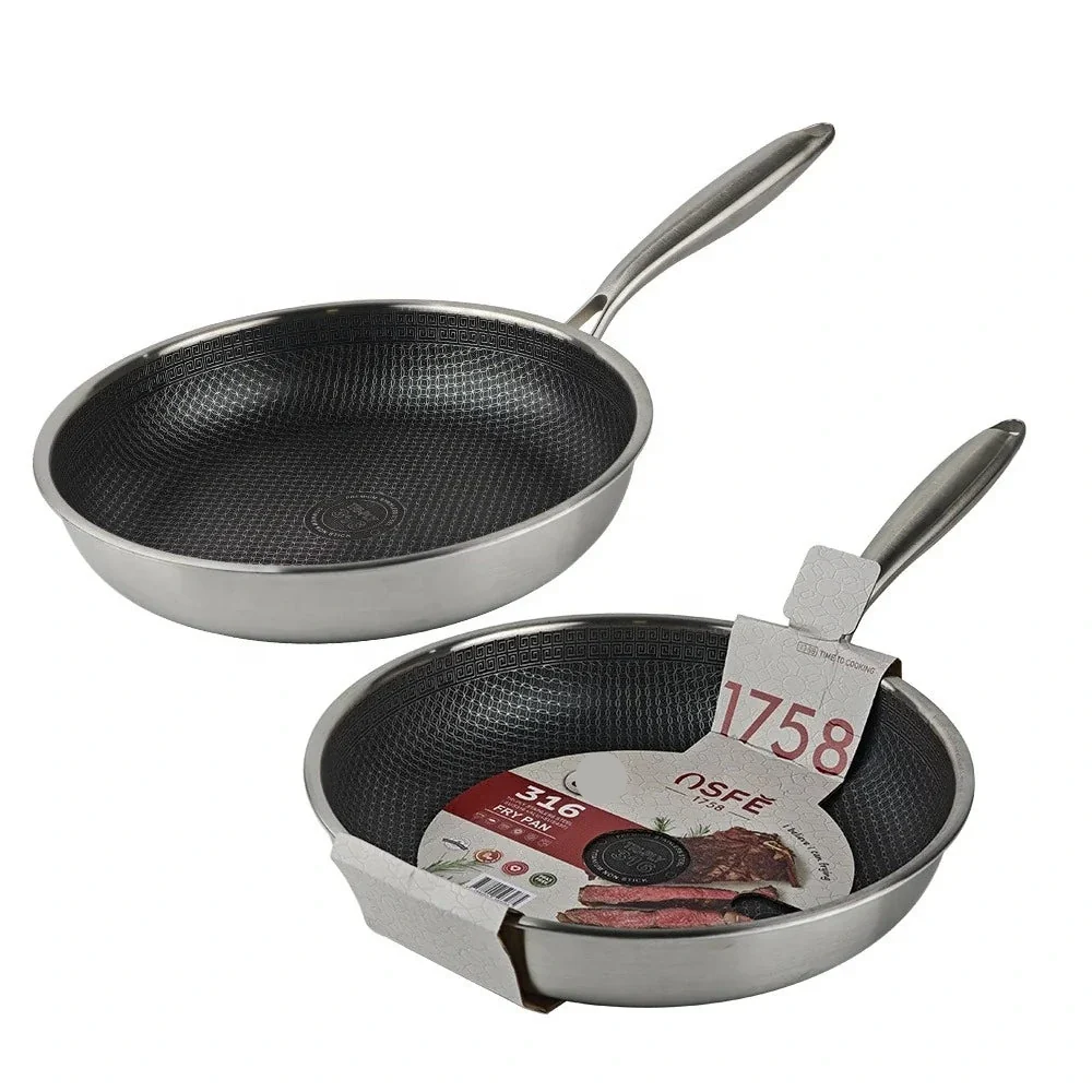OSFE Fry Pan 3 Layers Stainless Steel - 28 cm
