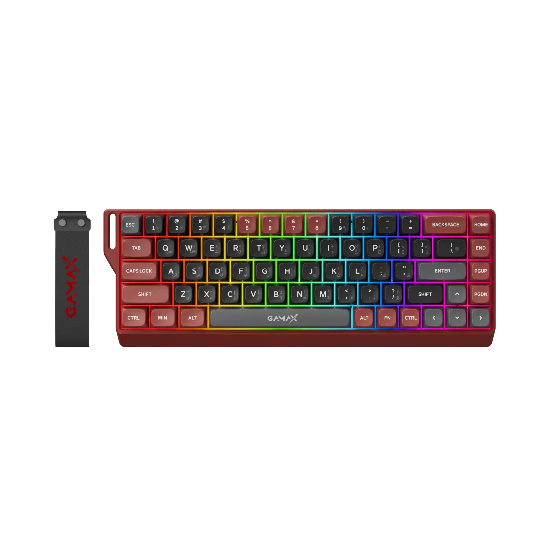Gamax GM-02, Tri-Mode RGB Mechanical Keyboard (Wired / Bluetooth / Wireless) with Arabic Support
