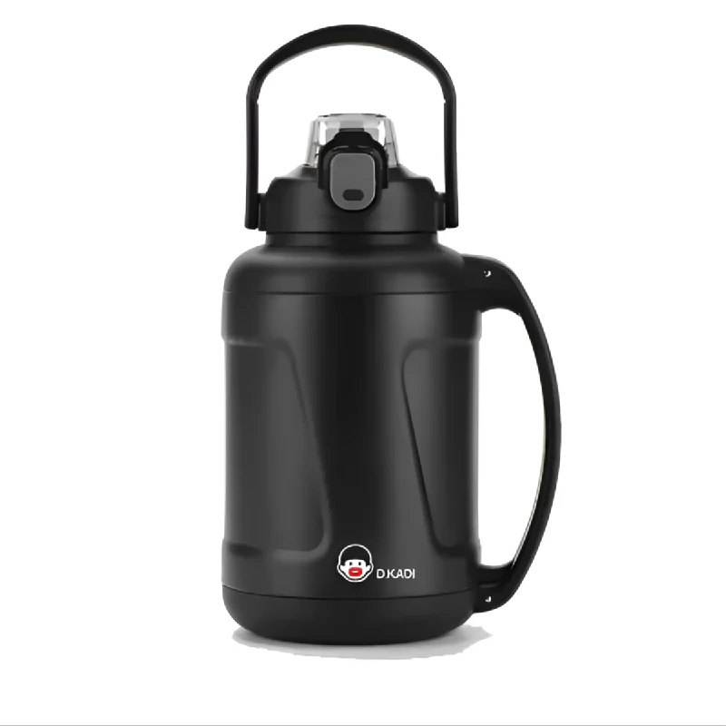 [KD7067Bl] D.Kadi KD7067, Gym Outdoor Sports Vacuum Water Bottle - 1500ml (Black)